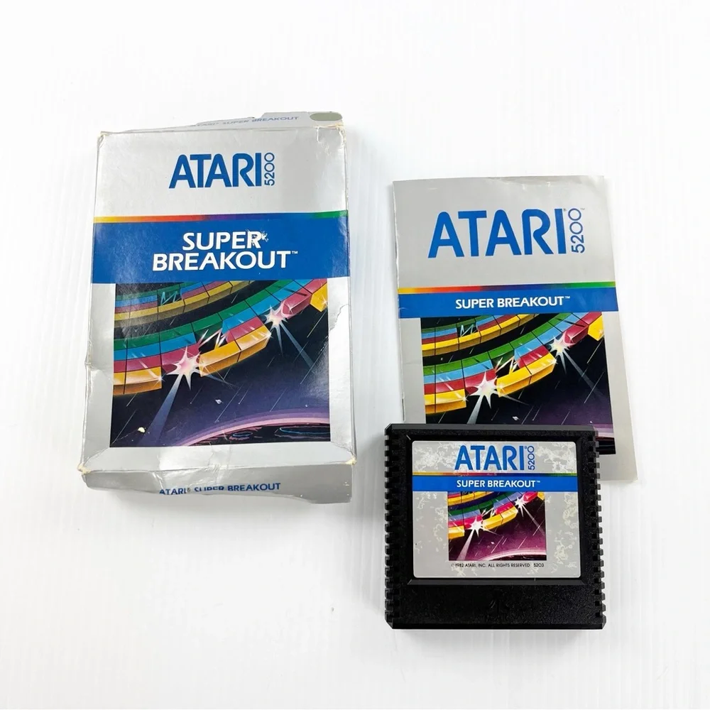 Super Breakout Video Game for Super Breakout with Manual & Box